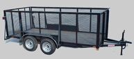 Tandem Axle, 4' Mesh Sides Trailer